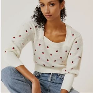 Strawberry sweater by Mauve for Anthropologie
